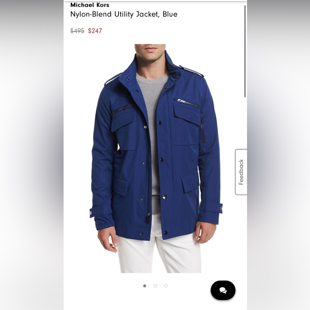 Micheal Kors nylon blend utility jacket. Size M